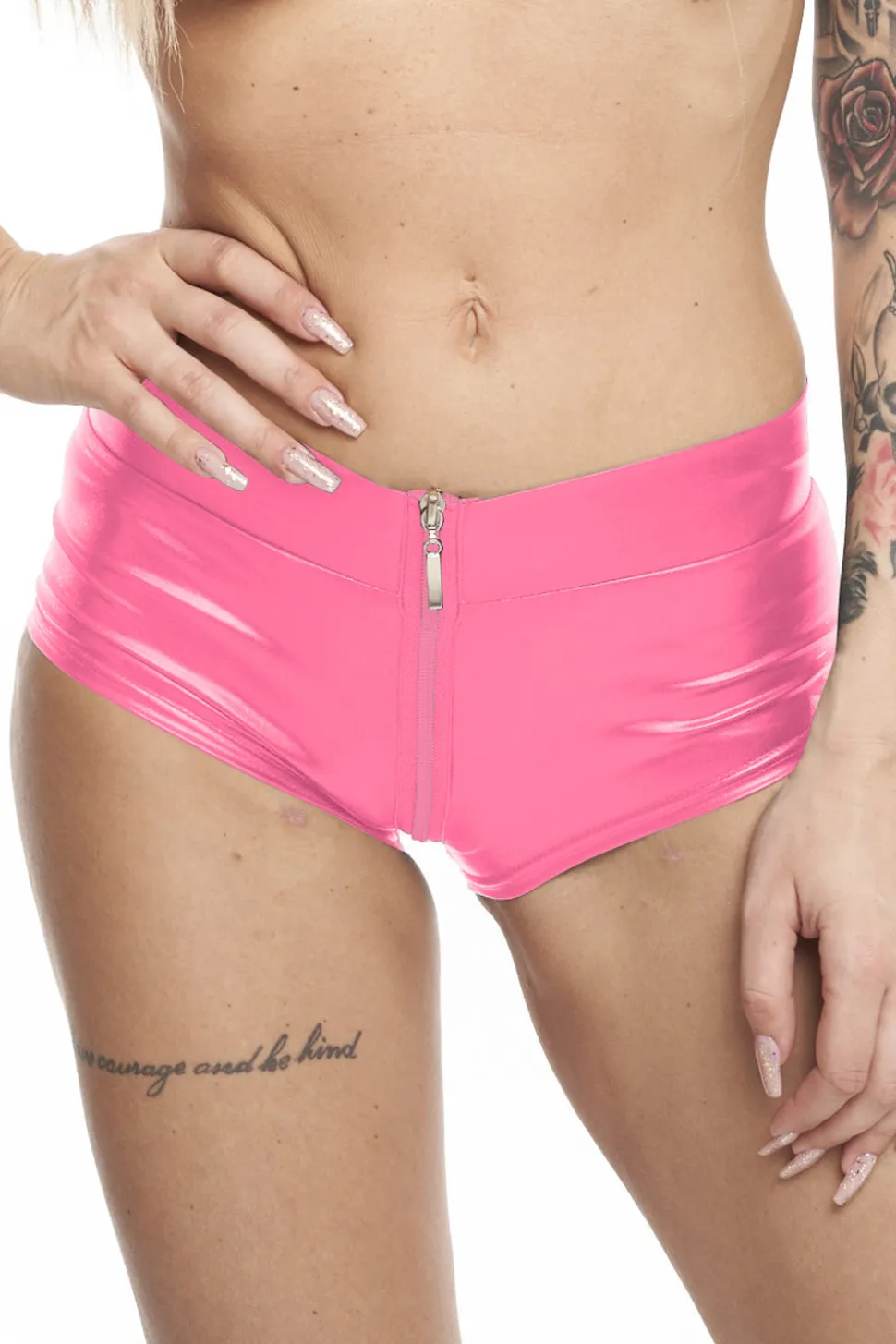 Wetlook Shorts in Pink