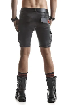 Wetlook Shorts mit Taschen im Cargostil