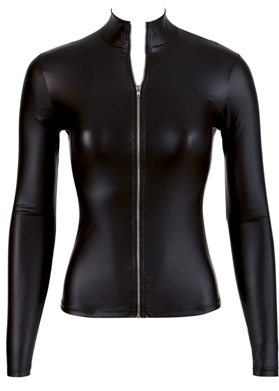 Wetlook Top mit Stehkragen