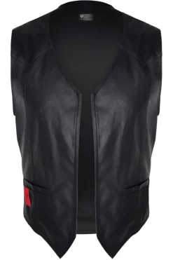 Wetlook Weste Metallschnalle Slim-Fit