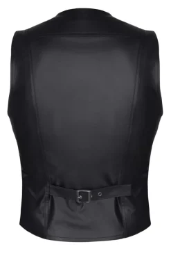 Wetlook Weste Metallschnalle Slim-Fit