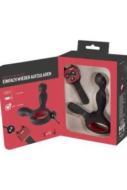 Wiederaufladbarer Prostata Plug mit Wärmefunktion, Rotation und Vibration!